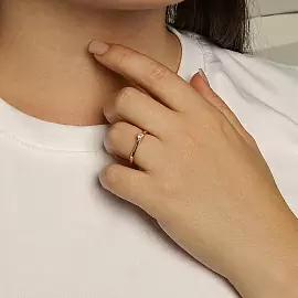 Кольцо один камень R11-4JAN1644Y золото_1