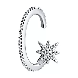 Серьги серьга одиночная 94170337 серебро Звезда_0