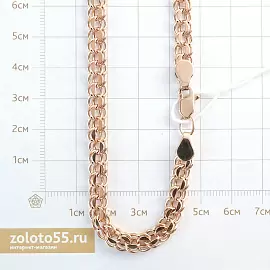 Цепь Бисмарк.Ц100 золото Пустотелый_1