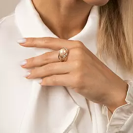 Кольцо один камень 190-1-1025Р золото_1