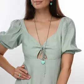 Колье BS050300RC-00P3 ювелирный сплав Сердце_2