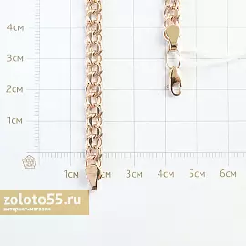 Цепь Бисмарк.Ц090 золото Пустотелый_1