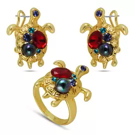 Комплект EX000069G-61S ювелирный сплав Черепашка_0