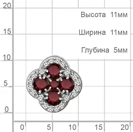 Подвеска бегунок 2546403А.5 серебро Клевер_2