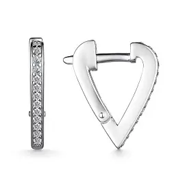 Серьги конго 02-3963.00КЦ-00 серебро Сердце_0
