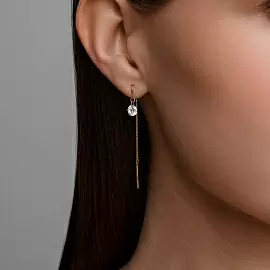 Серьги продевки 0200488 золото_1