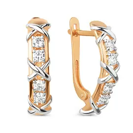 Серьги 023182-1102 золото Тиффани Х_0