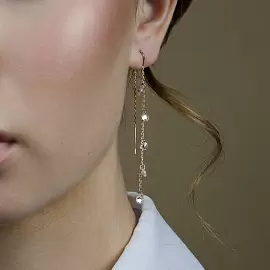 Серьги продевки Прцл02пара.бцФ.з585 золото_1