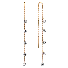 Серьги продевки Прцл02пара.бцФ.з585 золото_0