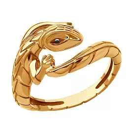Кольцо 019528 золото Ящерица_0