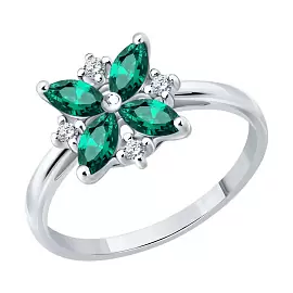 Кольцо 63010003 серебро Клевер_0