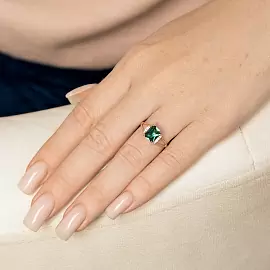 Кольцо один камень К-0260 кв золото_1