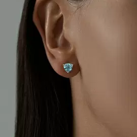 Серьги пусеты 92020041 серебро Треугольник_1