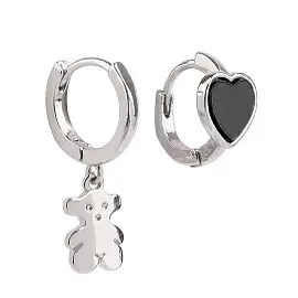 Серьги 3-3250-W ювелирный сплав Мишка_0