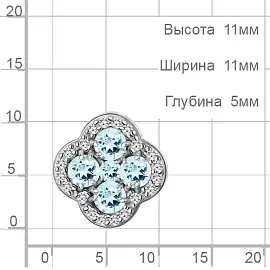Подвеска бегунок 2546402А.5 серебро Клевер_2