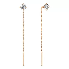 Серьги продевки Прцл01пара.бцФ.з585 золото_0