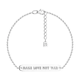 Браслет 94050954 серебро Make love not war_0
