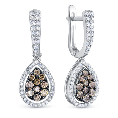 Серьги подвесные 22300-256-176-00 золото