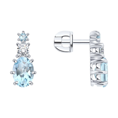 Серьги пусеты 92025328 серебро