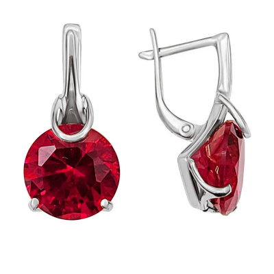 Серьги один камень 3250 гр серебро