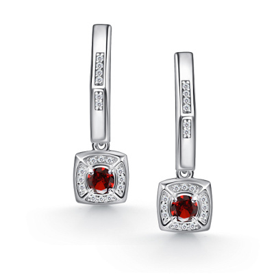 Серьги подвесные 02-4855.00ГР-00 серебро