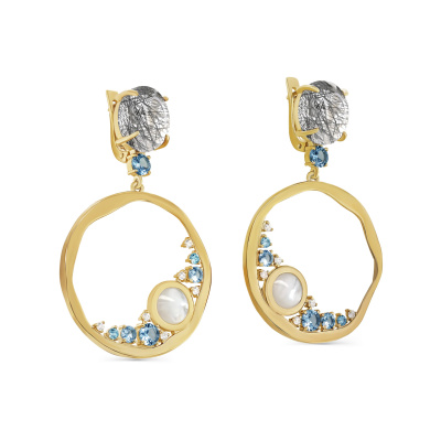 Серьги подвесные 12-582-5131 серебро