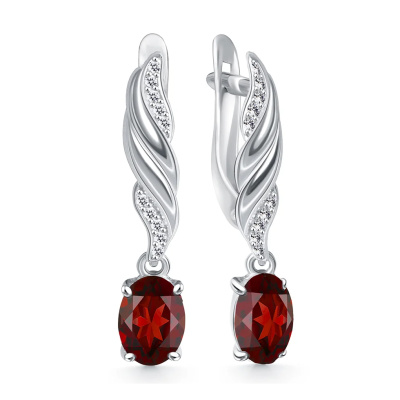 Серьги подвесные 208315-006-0019 серебро