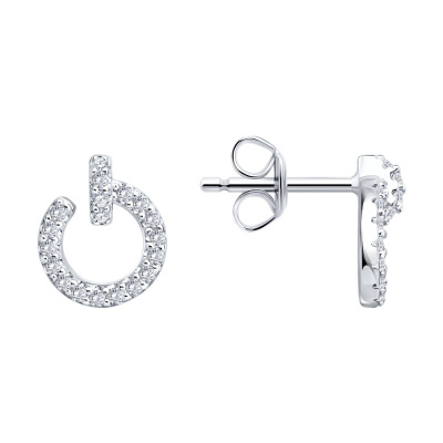 Серьги 94027188-91 серебро Картье Гвоздь