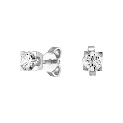 Серьги пусеты E116-301-30-W золото