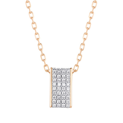 Колье Ко5277 золото Прямоугольник