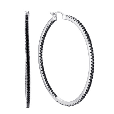 Серьги конго CZ-E02947-X-WB-X-X-B серебро Дорожка