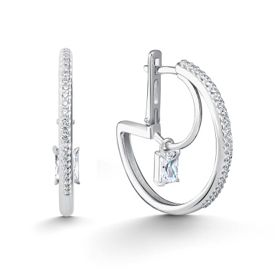 Серьги конго 02-5619.00КЦ-00 серебро