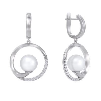 Серьги подвесные 1049672-01150-2S серебро