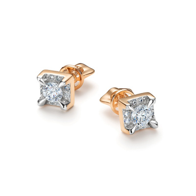 Серьги пусеты 26808-100 золото