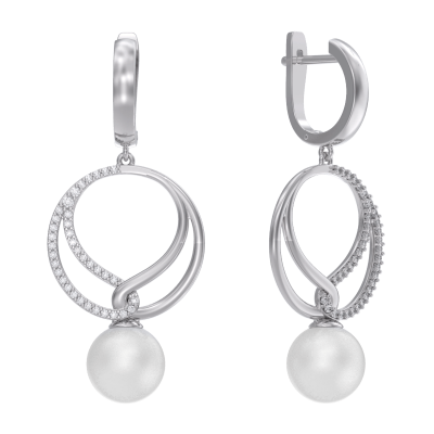 Серьги подвесные 1049732-01150-2S серебро