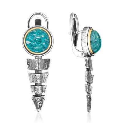 Серьги подвесные ER021549AMZ-CRD-L серебро