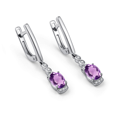 Серьги подвесные 02-4852.00АМ-00 серебро
