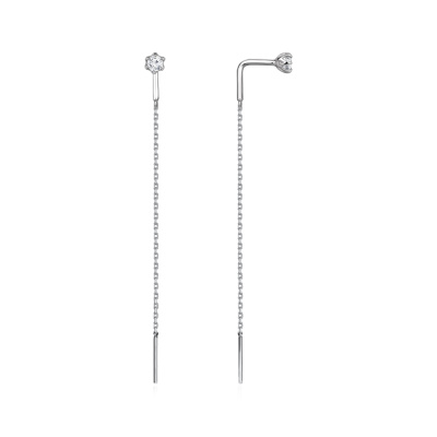 Серьги продевки Ц340200325-1 серебро