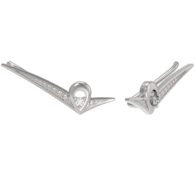 Серьги каффы 1038472-01110 серебро