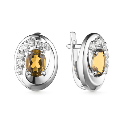 Серьги 2-1107 цит серебро
