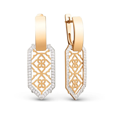 Серьги подвесные 502812-1102 золото