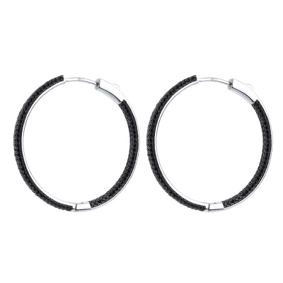 Серьги конго MAE32-1 серебро