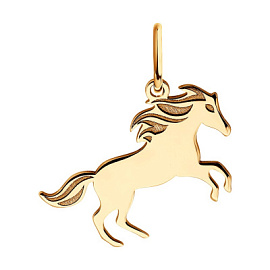 Подвеска 51-130-00912-1 золото Лошадь