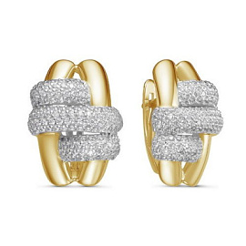 Серьги с127411пзл серебро