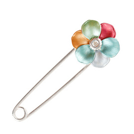 Брошь 3-0453-W ювелирный сплав Цветок