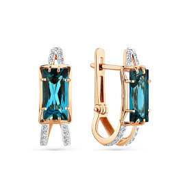 Серьги один камень 02-3-485-1101-011 золото