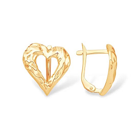 Серьги С10018850 золото Сердце_0