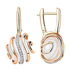 Серьги 290-1-1292Р золото