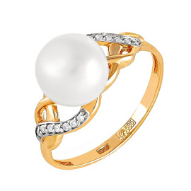 Кольцо один камень 190-1-670Р золото