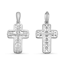 Крест христианский с080427 серебро